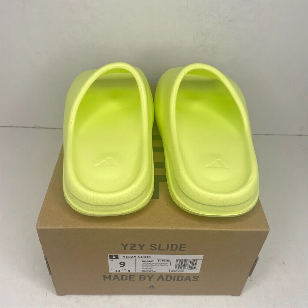 Adidas Yeezy Slide “Green Glow” NEW 2022 - Picture 4 of 4